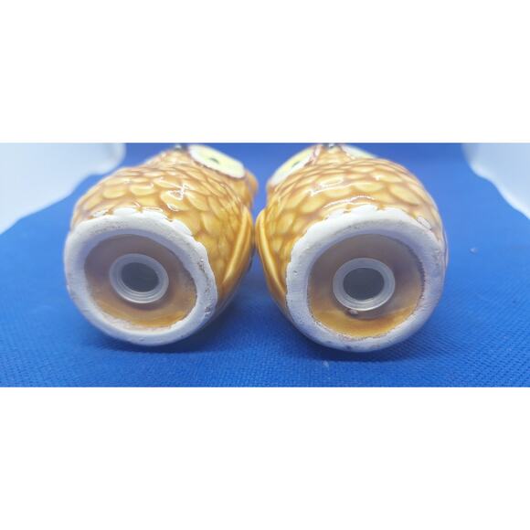 Ceramic Owl Salt & Pepper Shaker Set- Vintage- 3" Tall - Picture 5 of 7